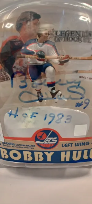 2007 McFarlane Toys Bobby Hull Signed Toy Sealed Inscribed HOF 1983 back