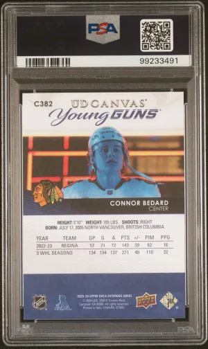 2023 Upper Deck Ud Canvas Connor Bedard back
