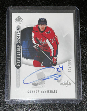 2020-21 SP Authentic Rookie Connor McMichael Future Watch Auto RC /999 front