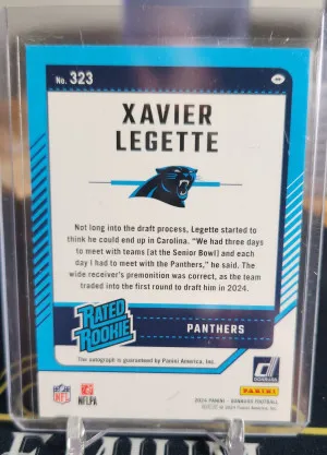 2024 Donruss Green Xavier Legette Auto back