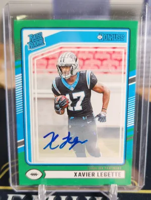 2024 Donruss Green Xavier Legette Auto front
