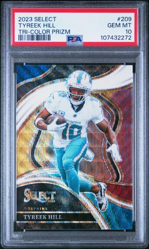 2023 Panini Select Tyreek Hill Tri-Color Prizm front