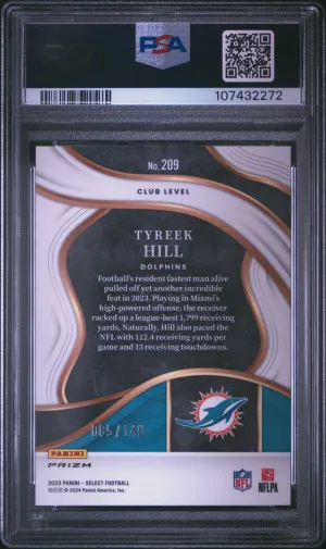 2023 Panini Select Tyreek Hill Tri-Color Prizm back