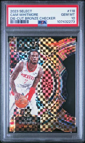 2023 Panini Select Cam Whitmore Die-Cut Bronze Checker front