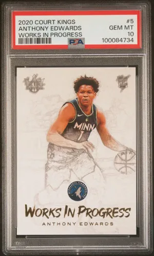 2020 Panini Court Kings Works In Progress Anthony Edwards Works In Progress front