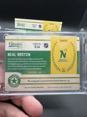 Neal Broten Classics Signatures The Expansion 27/50 back