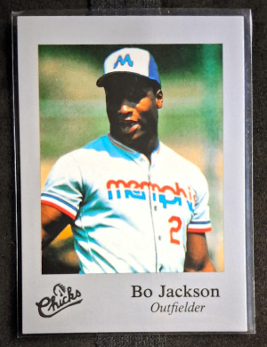 1986 Memphis Chicks Bo Jackson #28 Silver Minor League Rookie front