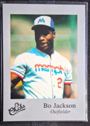 1986 Memphis Chicks Bo Jackson #28 Silver Minor League Rookie front