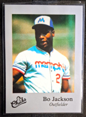 1986 Memphis Chicks Bo Jackson #28 Silver Minor League Rookie front