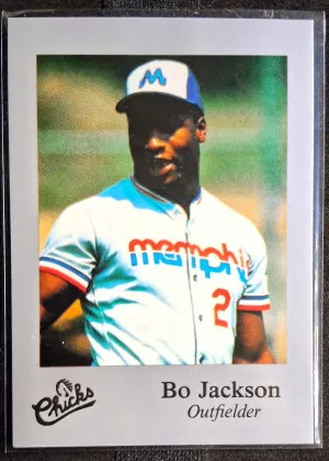 1986 Memphis Chicks Bo Jackson #28 Silver Minor League Rookie front
