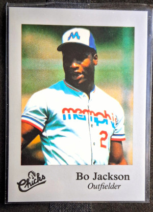 1986 Memphis Chicks Bo Jackson #28 Silver Minor League Rookie front