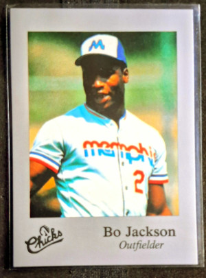 1986 Memphis Chicks Bo Jackson #28 Silver Minor League Rookie front