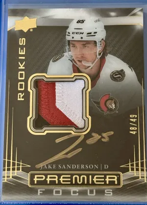 2022-23 Premier - Jake Sanderson - Premier Focus /49 - RPA front