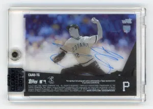 2017 Topps Clearly TYLER GLASNOW Rookie RC UNCIRCULATED ON-CARD AUTO AUTOGRAPH back