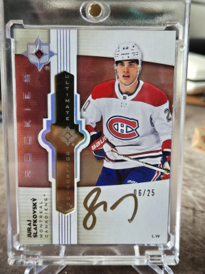 2022-23 Upper Deck Ultimate Juraj Slafkovsky Rookie Auto Gold /25 front