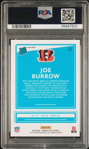 2020 Panini Donruss Optic Joe Burrow Pink back