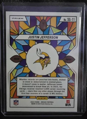2024 Mosaic Stained Glass Justin Jefferson back