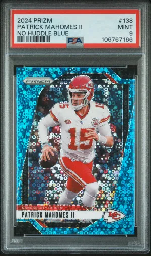 2024 Panini Prizm Patrick Mahomes Ii No Huddle Blue front