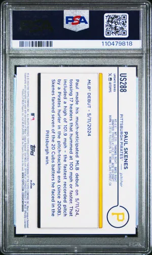 2024 Topps Update Paul Skenes back