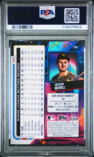 2024 Topps Chrome Cosmic Jackson Merrill back