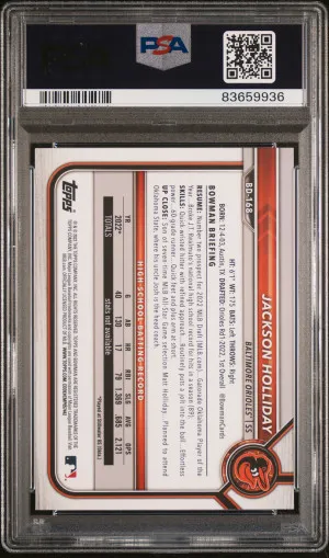 2022 Bowman Draft 1St Edition Jackson Holliday back