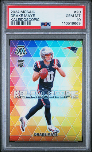 2024 Panini Mosaic Kaleidoscopic Drake Maye front