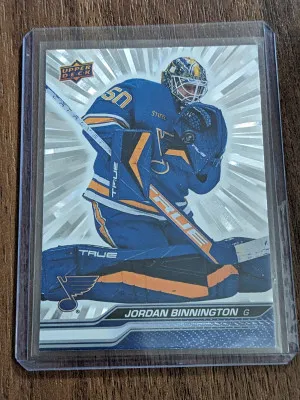 2023-24 Upper Deck Outburst Silver #410 Jordan Binnington - St. Louis Blues front