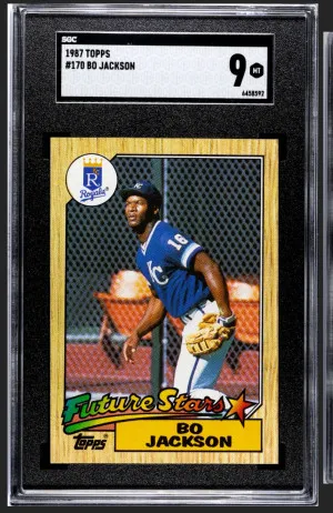 1987 Topps Bo Jackson #170 Future Stars Rookie RC (SGC 9) front