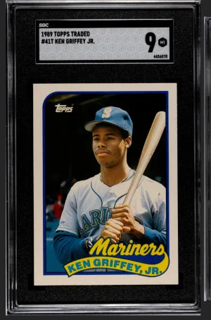 1989 Topps Traded Ken Griffey Jr #41T Rookie RC (SGC 9) front