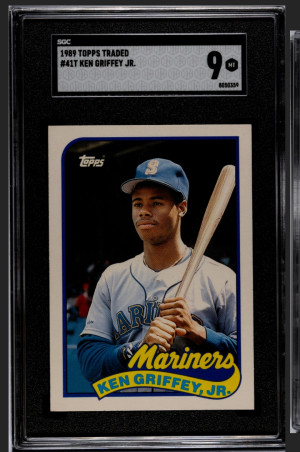 1989 Topps Traded Ken Griffey Jr #41T Rookie RC (SGC 9) front
