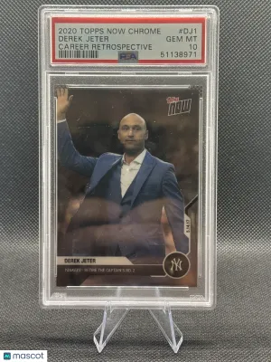 2020 Topps Now Chrome Derek Jeter Career Retrospective #DJ1 HOF PSA 10 front