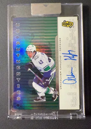 2021-22 UClear Cut QUINN HUGHES Ionix UD Anthetics Auto front