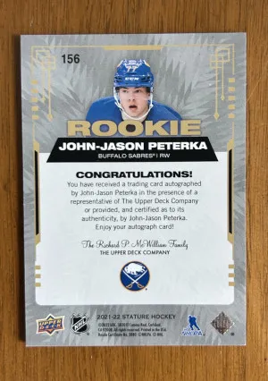 2021-22 Stature John-Jason Peterka Photo Variants Autographs #156 (19/49) back