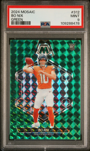 2024 Panini Mosaic Bo Nix Green front
