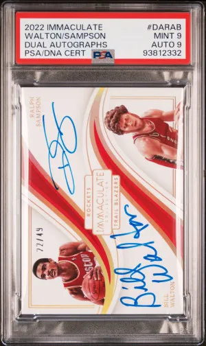 2022 Panini Immaculate Collection Dual Autographs Walton/Sampson front