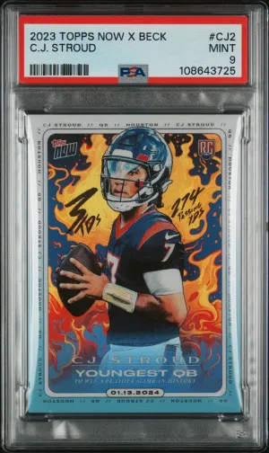 2023 Topps Now X Tyson Beck X C.j. Stroud C.j. Stroud front