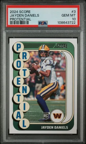 2024 Panini Score Protential Jayden Daniels front