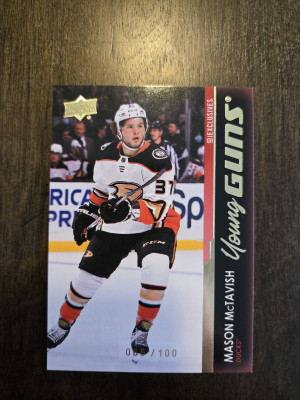 2021-22 Upper Deck Young Guns Exclusives Mason McTavish /100 #451 Anaheim front