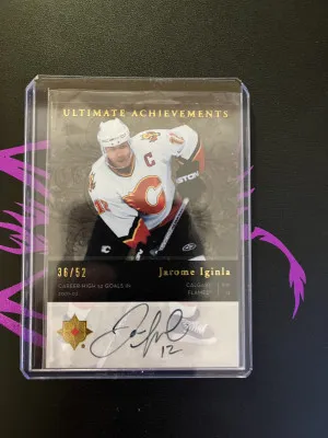 2006-07 Ultimate Jarome Iginla auto /52 front