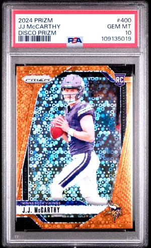 2024 Panini Prizm Jj Mccarthy Disco Prizm front