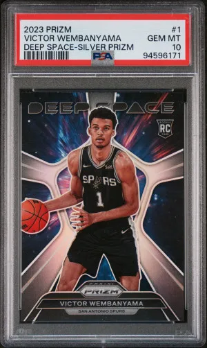 2023 Panini Prizm Deep Space Victor Wembanyama Deep Space-Silver Prizm front
