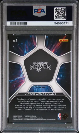 2023 Panini Prizm Deep Space Victor Wembanyama Deep Space-Silver Prizm back