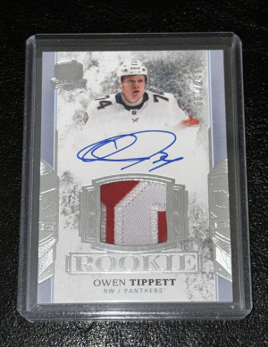 2017-18 UD The Cup Rookie Owen Tippett Auto Patch RC /249 front