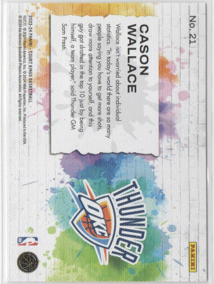 2023 Panini Self Expression Cason Wallace #21 RC back