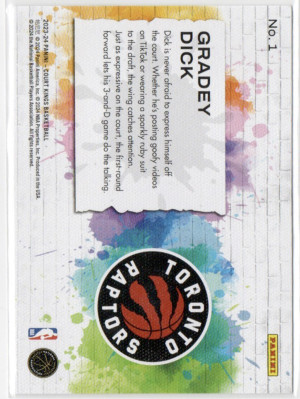 2023 Panini Select Expression Gradey Dick #No.1 back
