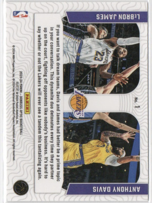 2020 Panini Illusions Optic Anthony Davis LeBron James #1 back