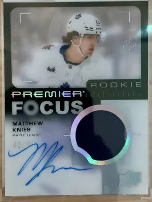 2023-2024 Matthew knies premier focus rookie patch auto /99 front