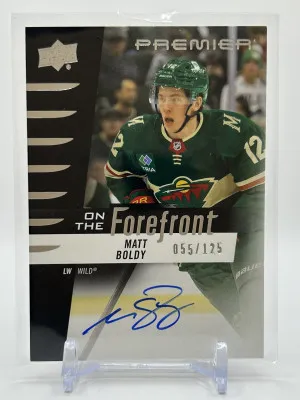 2023-24 Premier Matt Boldy #OFA-MB On The Forefront Auto /125 front