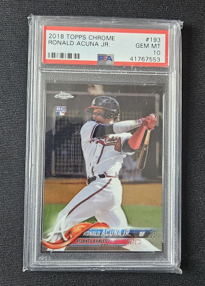 2018 Topps Chrome Ronald Acuna Jr. front