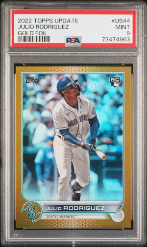 2022 Topps Update Julio Rodriguez Gold Foil front